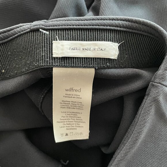 Wilfred Cropped High Rise Waist Casual Pants Black 8 - Picture 8 of 8